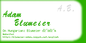 adam blumeier business card